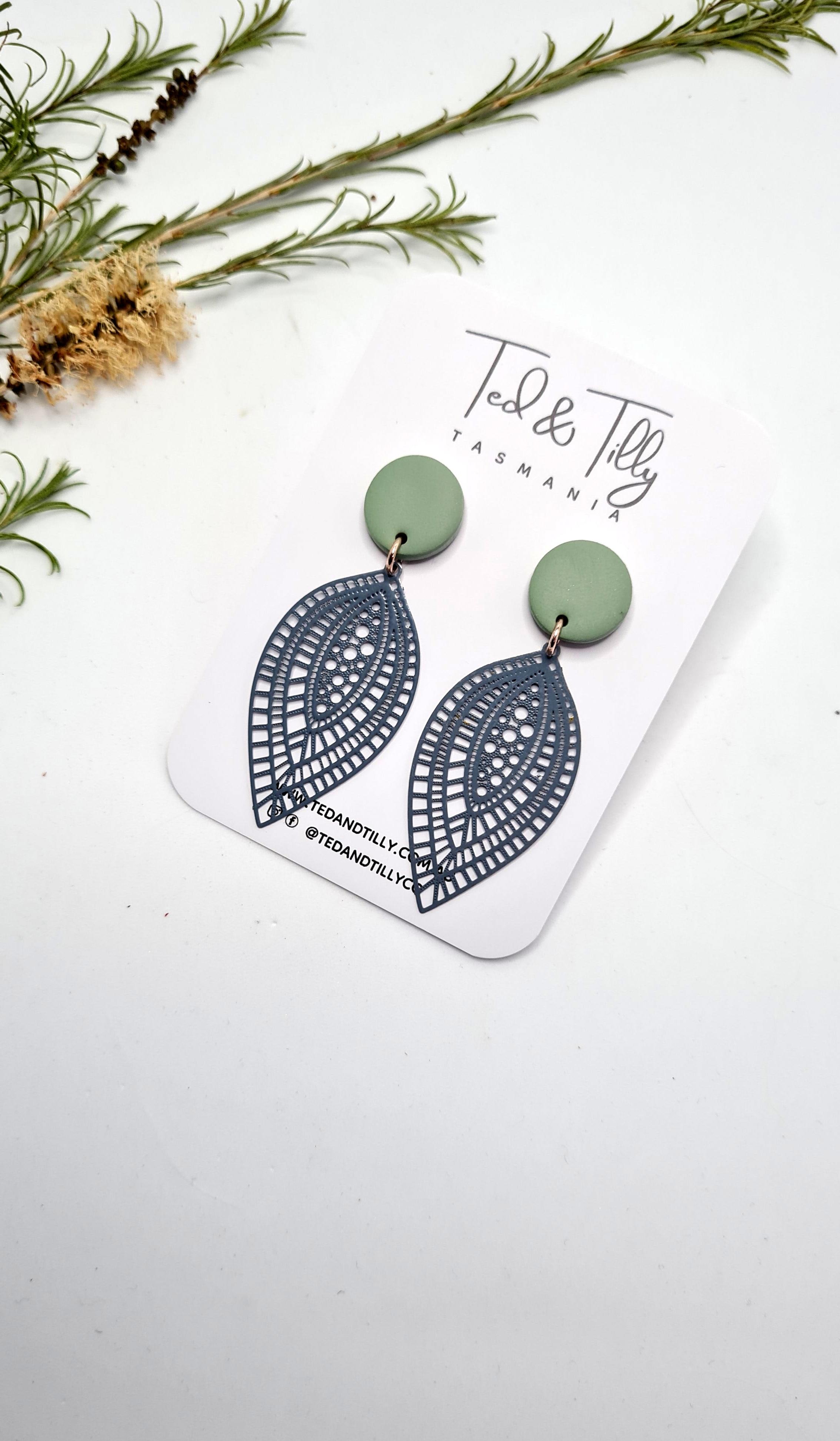 Baby blue statement clearance earrings