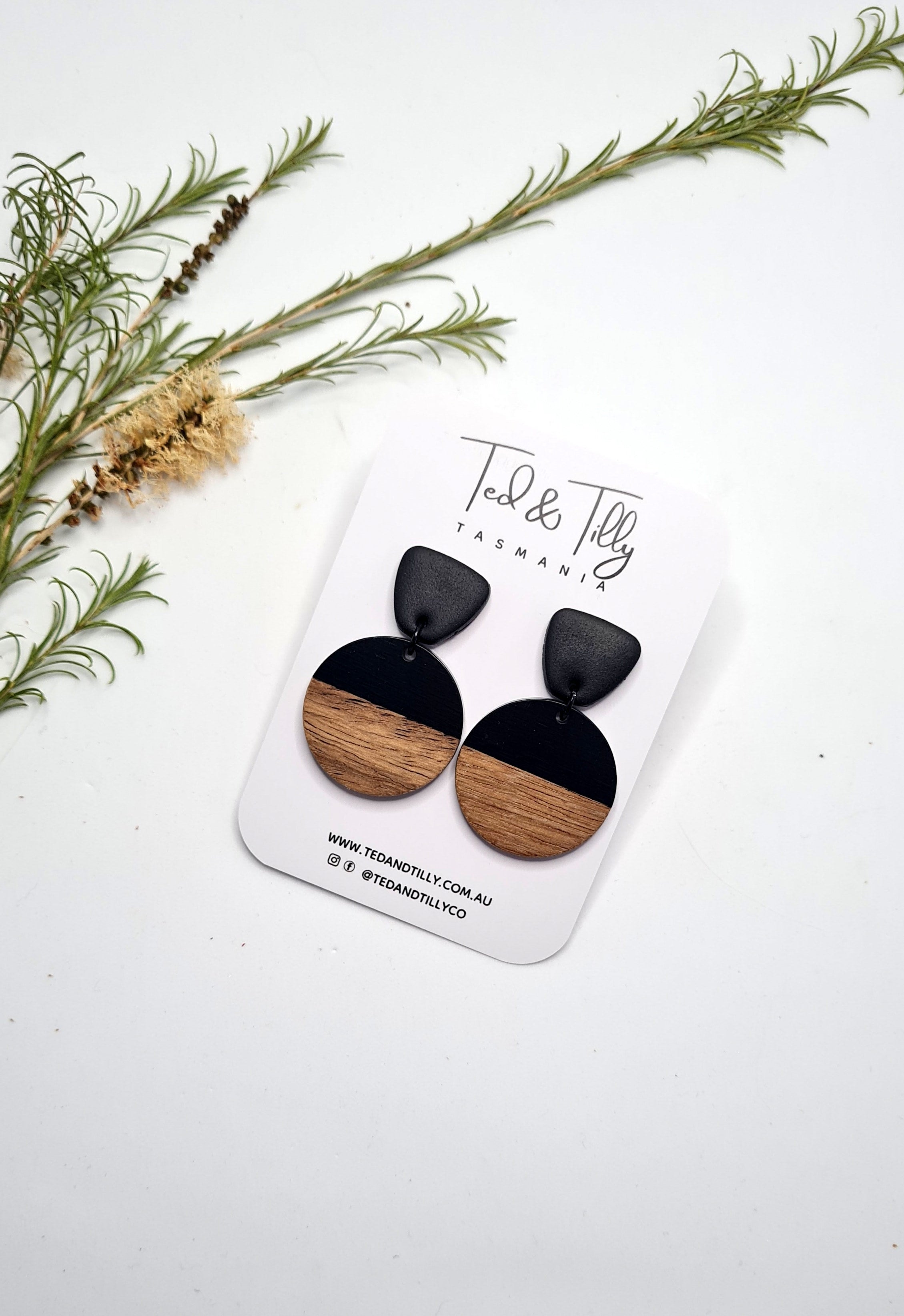 Wooden statement earrings new arrivals